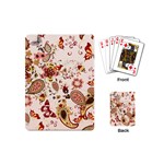 Red Floral Baatik Print Red Floral Baatik Print Playing Cards Single Design (Mini) Back