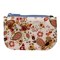 Red Floral Baatik Print Red Floral Baatik Print Large Coin Purse