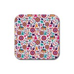 Indian Love Rubber Coaster (Square)  Front