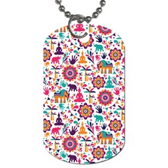 Indian Love Dog Tag (two Sides) by designsbymallika