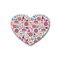 Indian Love Rubber Coaster (heart)  by designsbymallika