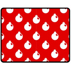 Christmas 007 Large Double Sided Fleece Blanket (medium)  by MooMoosMumma