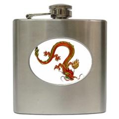 Dragon Art Glass Metalizer China Hip Flask (6 Oz) by HermanTelo