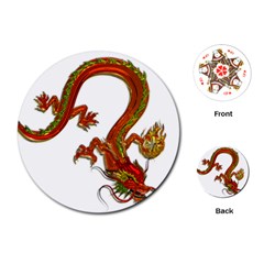 Dragon Art Glass Metalizer China Playing Cards Single Design (round)