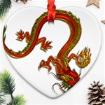 Dragon Art Glass Metalizer China Heart Ornament (Two Sides) Back