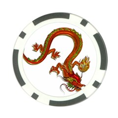 Dragon Art Glass Metalizer China Poker Chip Card Guard by HermanTelo