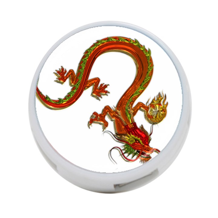 Dragon Art Glass Metalizer China 4-Port USB Hub (One Side)