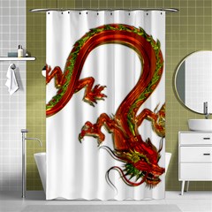 Dragon Art Glass Metalizer China Shower Curtain 48  X 72  (small)  by HermanTelo