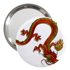 Dragon Art Glass Metalizer China 3  Handbag Mirrors by HermanTelo