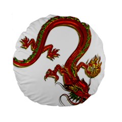 Dragon Art Glass Metalizer China Standard 15  Premium Round Cushions