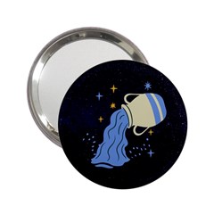 Aquarius Horoscope Astrology Zodiac 2 25  Handbag Mirrors by Mariart