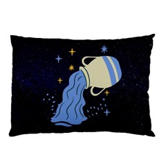 Aquarius Horoscope Astrology Zodiac Pillow Case by Mariart