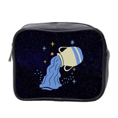 Aquarius Horoscope Astrology Zodiac Mini Toiletries Bag (two Sides) by Mariart