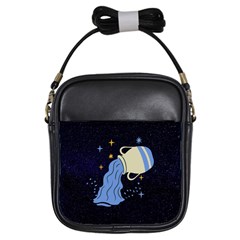 Aquarius Horoscope Astrology Zodiac Girls Sling Bag by Mariart