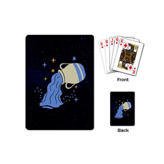 Aquarius Horoscope Astrology Zodiac Playing Cards Single Design (mini)