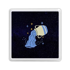 Aquarius Horoscope Astrology Zodiac Memory Card Reader (square) by Mariart