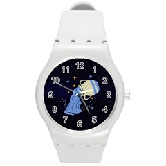 Aquarius Horoscope Astrology Zodiac Round Plastic Sport Watch (m) by Mariart