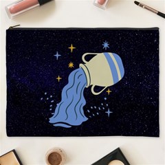 Aquarius Horoscope Astrology Zodiac Cosmetic Bag (xxxl) by Mariart