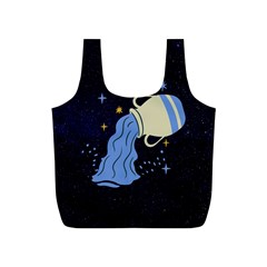 Aquarius Horoscope Astrology Zodiac Full Print Recycle Bag (s) by Mariart