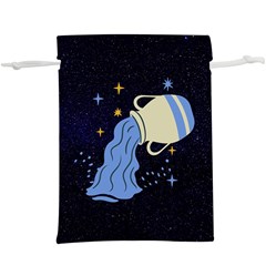 Aquarius Horoscope Astrology Zodiac  Lightweight Drawstring Pouch (xl) by Mariart