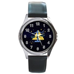 Horoscope Libra Astrology Zodiac Round Metal Watch