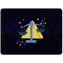 Horoscope Libra Astrology Zodiac Double Sided Fleece Blanket (Large) 