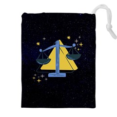 Horoscope Libra Astrology Zodiac Drawstring Pouch (5xl) by Mariart