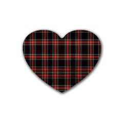 Stewart Black Tartan Heart Coaster (4 Pack)  by impacteesstreetwearfour