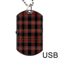 Stewart Black Tartan Dog Tag Usb Flash (two Sides) by impacteesstreetwearfour