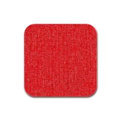 Red Denim Design  Rubber Square Coaster (4 Pack) 