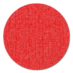 Red Denim Design  Magnet 5  (round)