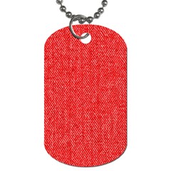 Red Denim Design  Dog Tag (two Sides)