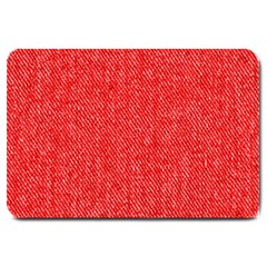 Red Denim Design  Large Doormat  by ArtsyWishy