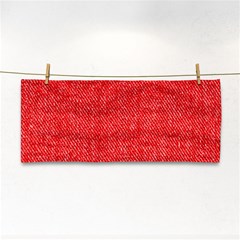 Red Denim Design  Hand Towel by ArtsyWishy