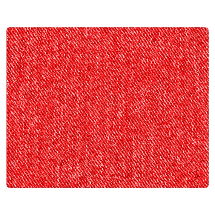 Red Denim Design  Double Sided Flano Blanket (Medium) 