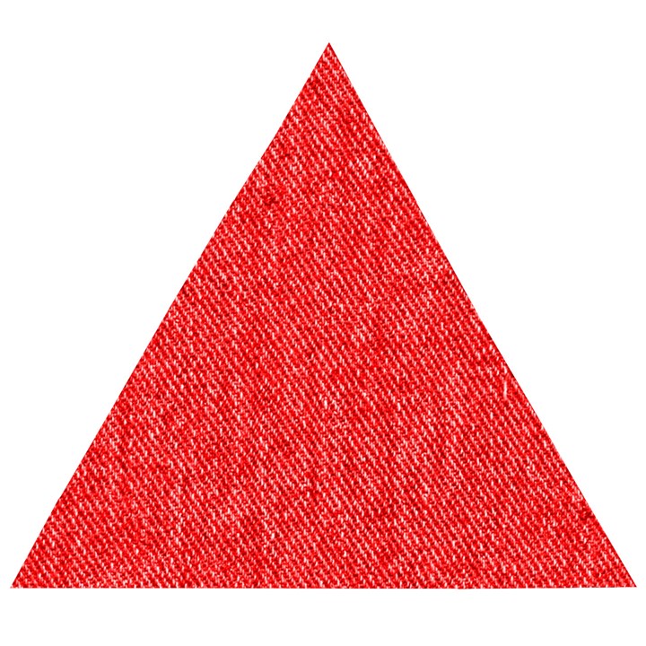 Red Denim Design  Wooden Puzzle Triangle