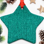 Green Denim Ornament (Star) Front