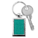 Green Denim Key Chain (Rectangle) Front