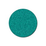 Green Denim Rubber Coaster (Round) Front