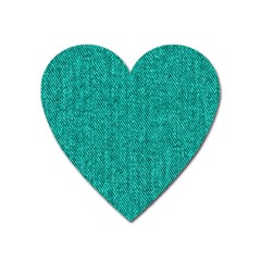 Green Denim Magnet (heart) by ArtsyWishy