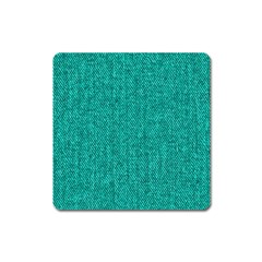 Green Denim Magnet (square) by ArtsyWishy