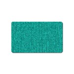 Green Denim Magnet (Name Card) Front