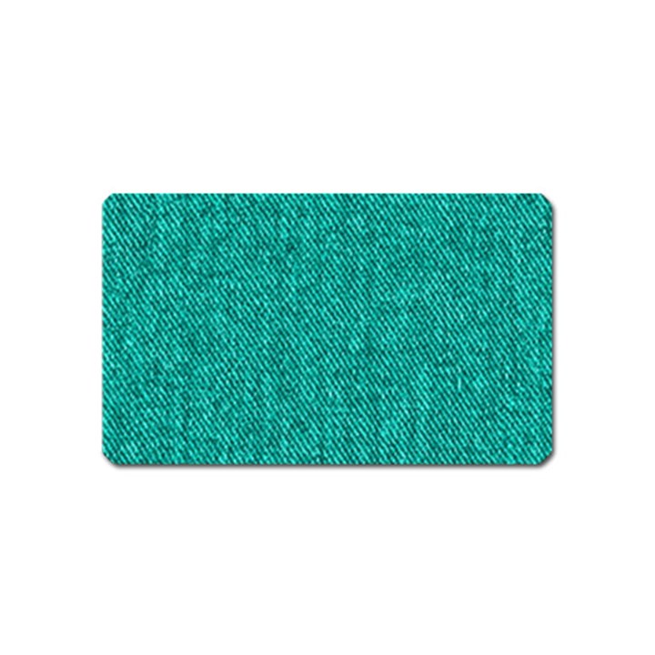 Green Denim Magnet (Name Card)