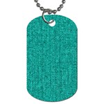 Green Denim Dog Tag (One Side) Front