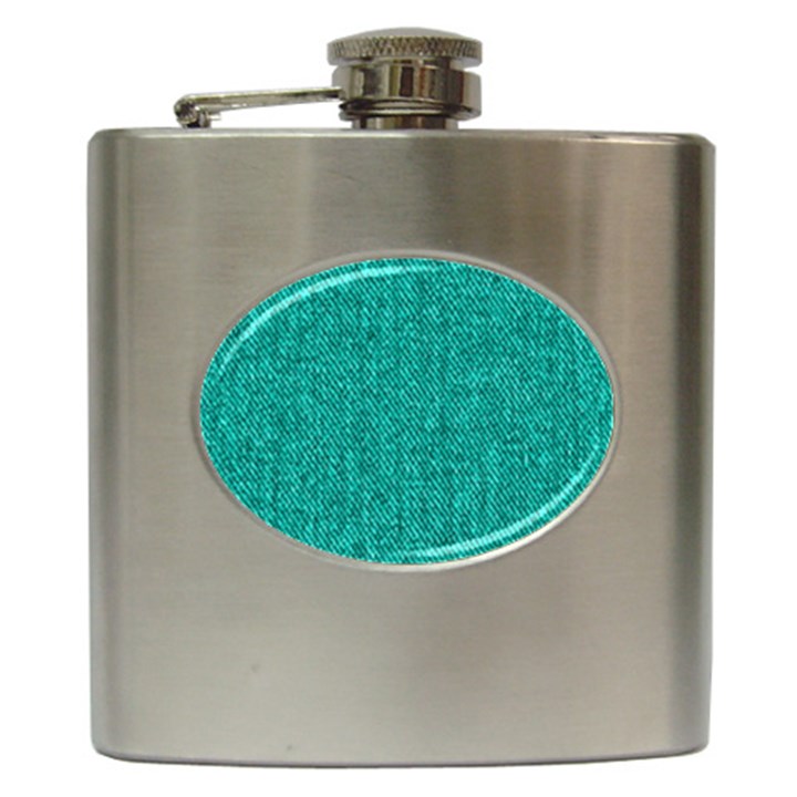 Green Denim Hip Flask (6 oz)