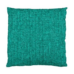 Green Denim Standard Cushion Case (one Side) by ArtsyWishy