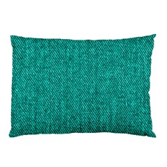 Green Denim Pillow Case by ArtsyWishy