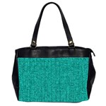 Green Denim Oversize Office Handbag (2 Sides) Front