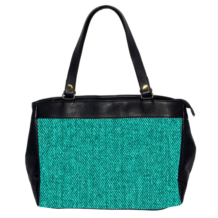 Green Denim Oversize Office Handbag (2 Sides)