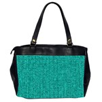 Green Denim Oversize Office Handbag (2 Sides) Back